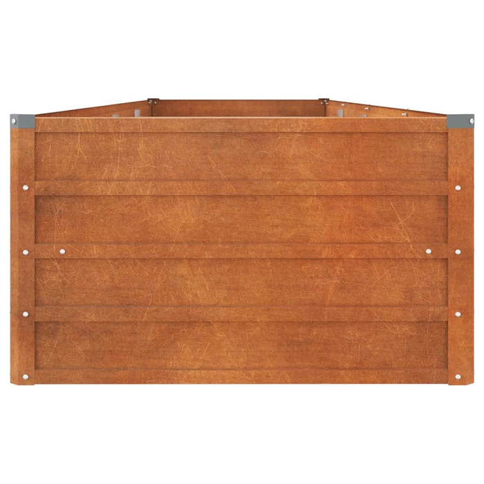 Strat înălțat de grădină, ruginiu, 320x80x45 cm, oțel corten - WALTI WALTI