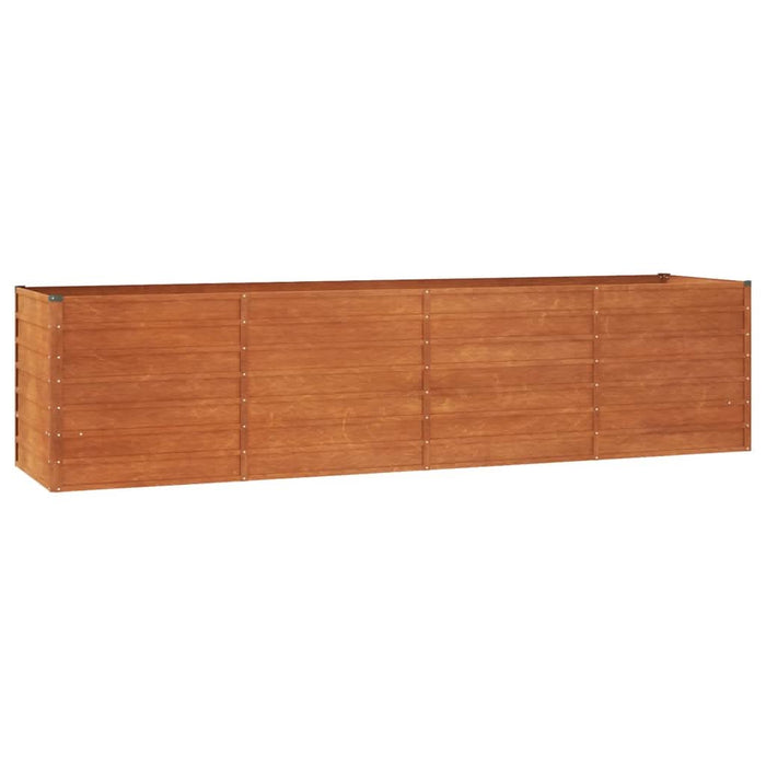 Strat înălțat de grădină, ruginiu, 320x80x77 cm, oțel corten - WALTI WALTI
