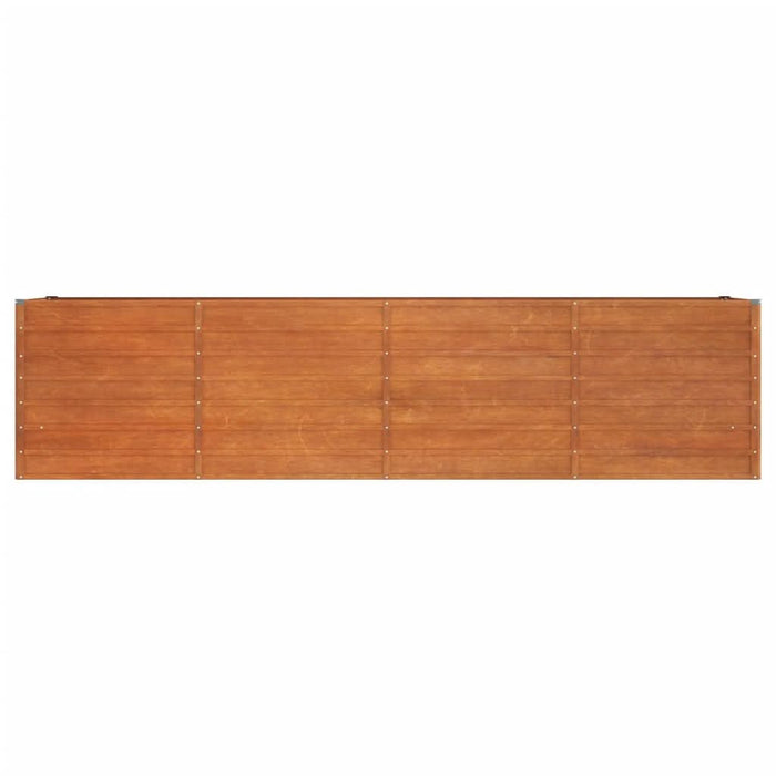 Strat înălțat de grădină, ruginiu, 320x80x77 cm, oțel corten - WALTI WALTI