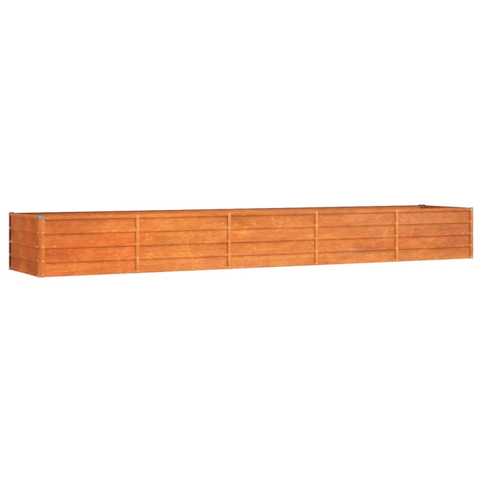 Strat înălțat de grădină, ruginiu, 400x80x45 cm, oțel corten - WALTI WALTI