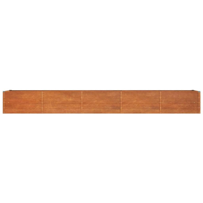 Strat înălțat de grădină, ruginiu, 400x80x45 cm, oțel corten - WALTI WALTI