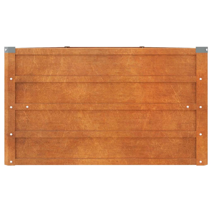 Strat înălțat de grădină, ruginiu, 400x80x45 cm, oțel corten - WALTI WALTI