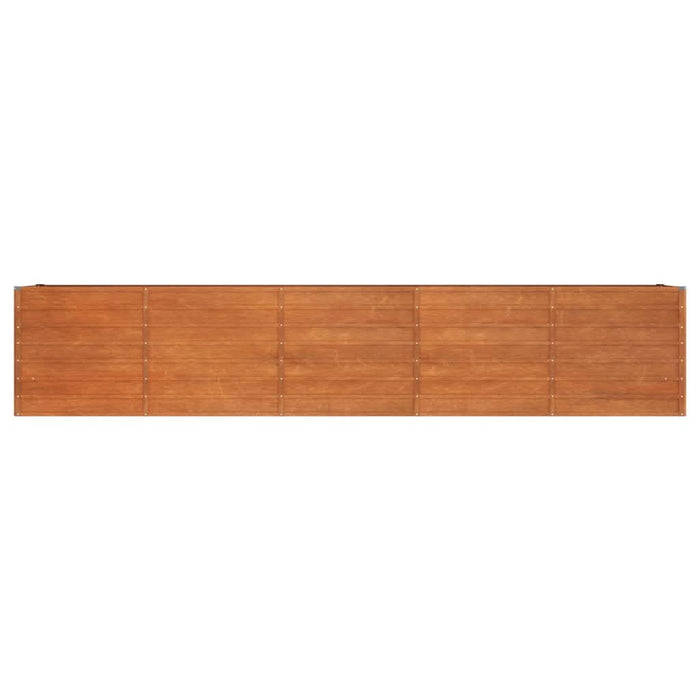 Strat înălțat de grădină, ruginiu, 400x80x77 cm, oțel corten - WALTI WALTI