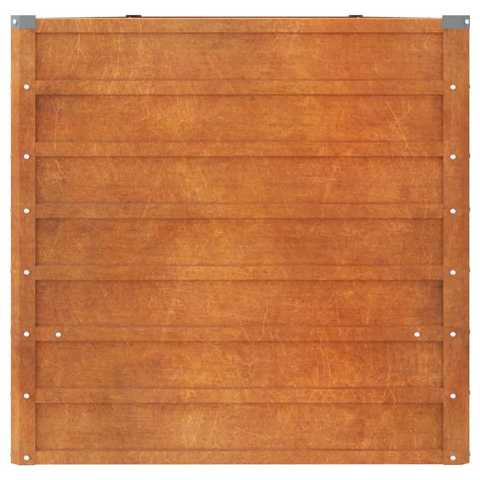 Strat înălțat de grădină, ruginiu, 400x80x77 cm, oțel corten - WALTI WALTI