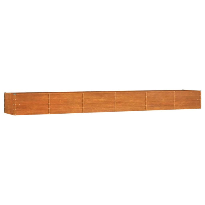Strat înălțat de grădină, ruginiu, 480x80x45 cm, oțel corten - WALTI WALTI