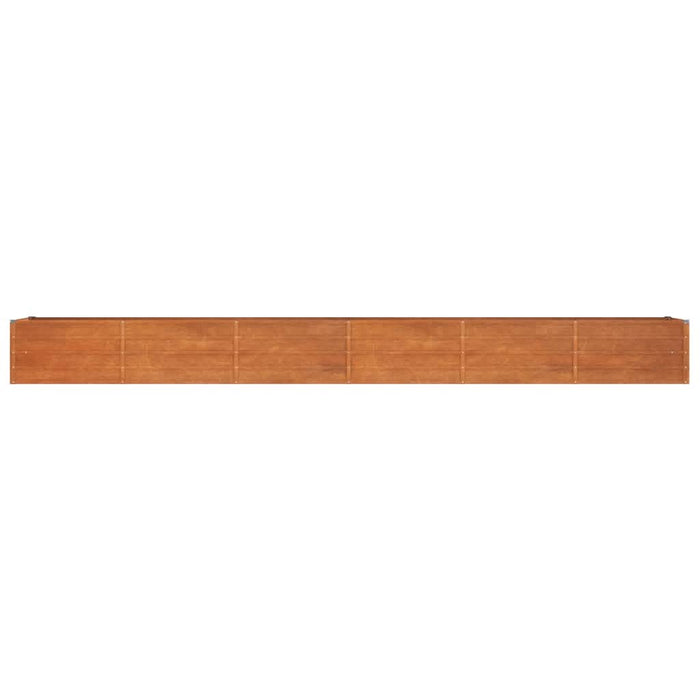 Strat înălțat de grădină, ruginiu, 480x80x45 cm, oțel corten - WALTI WALTI