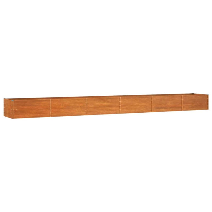 Strat înălțat de grădină, ruginiu, 600x80x45 cm, oțel corten - WALTI WALTI