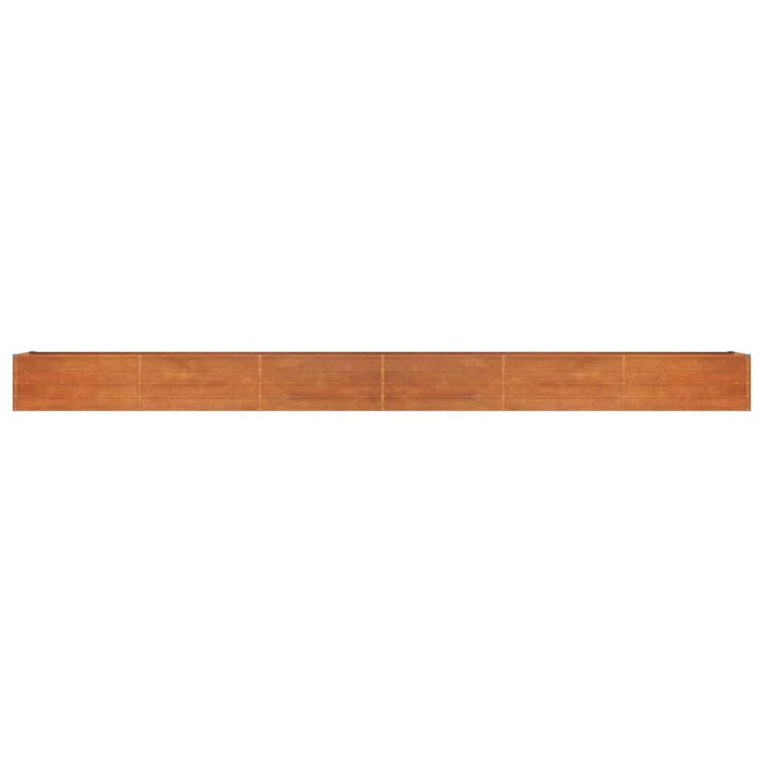Strat înălțat de grădină, ruginiu, 600x80x45 cm, oțel corten - WALTI WALTI