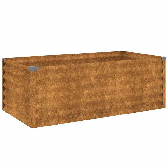 Pat de grădină înălțat 100x50x36 cm, oțel corten WALTI
