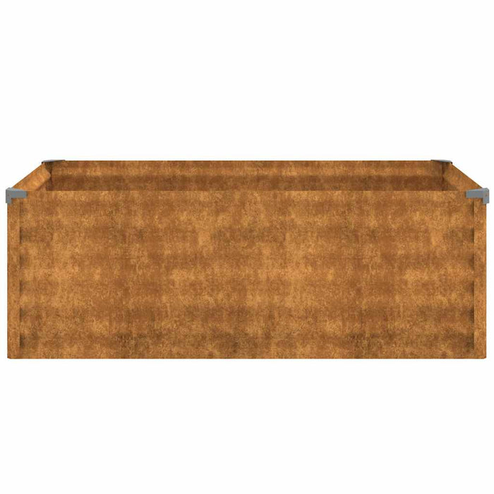 Pat de grădină înălțat 100x50x36 cm, oțel corten WALTI