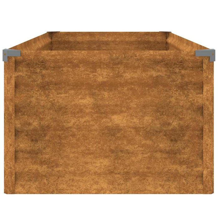 Pat de grădină înălțat 100x50x36 cm, oțel corten WALTI