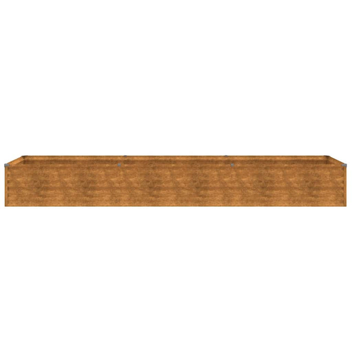Pat de grădină înălțat 291x50x36 cm, oțel corten WALTI