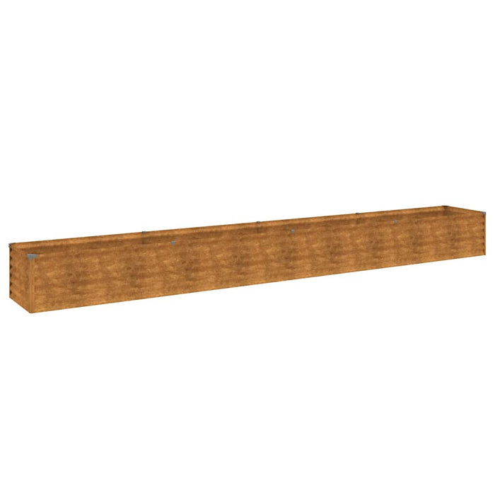 Pat de grădină înălțat 386x50x36 cm, oțel corten WALTI