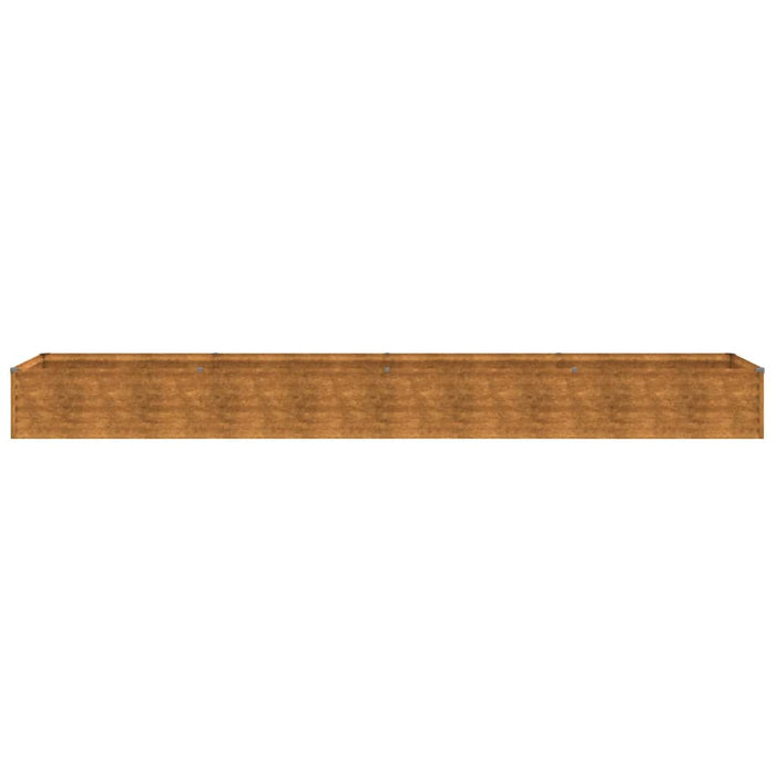 Pat de grădină înălțat 386x50x36 cm, oțel corten WALTI
