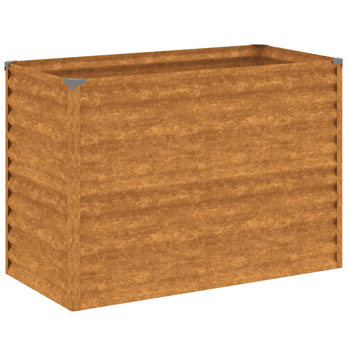 Pat de grădină înălțat 100x50x69 cm, oțel corten WALTI