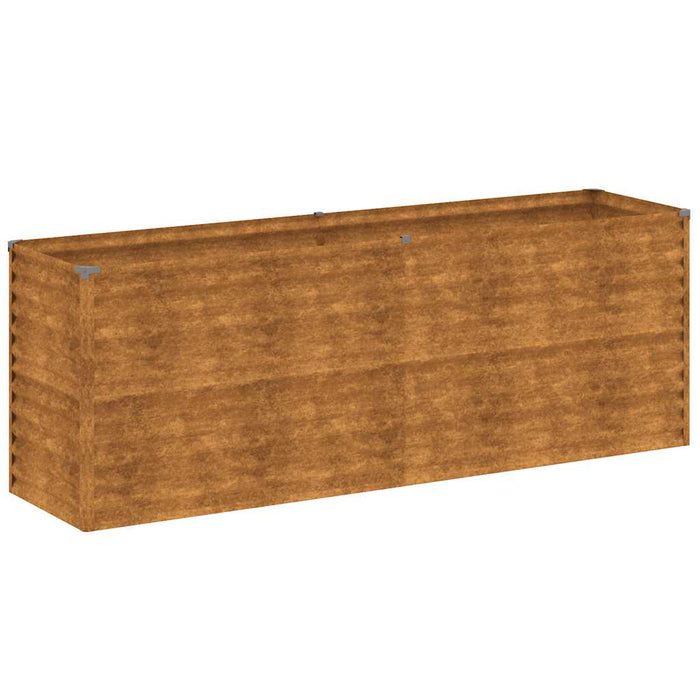 Pat de grădină înălțat 196x50x69 cm, oțel corten WALTI