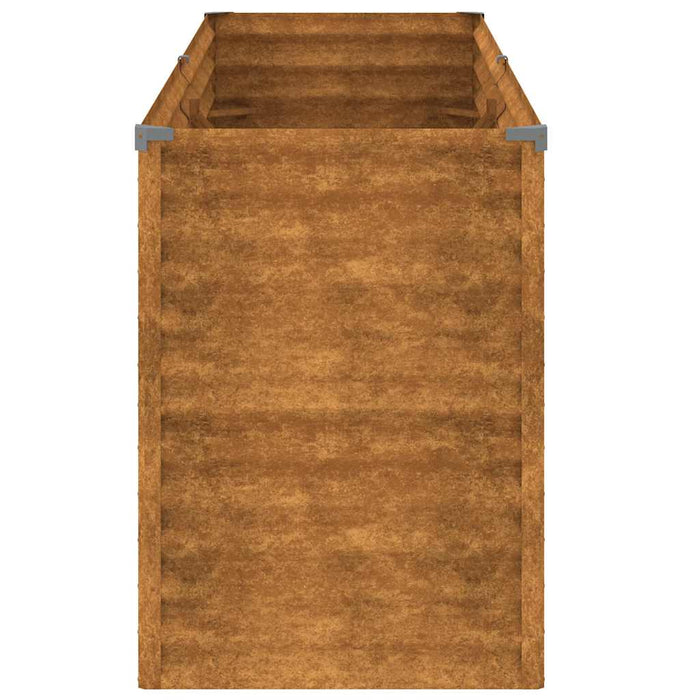Pat de grădină înălțat 196x50x69 cm, oțel corten WALTI