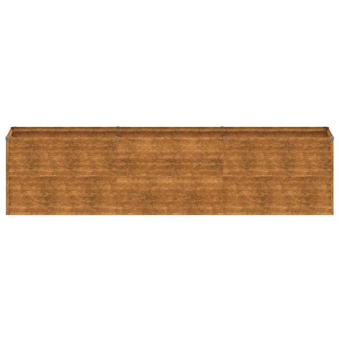 Pat de grădină înălțat 291x50x69 cm, oțel corten WALTI