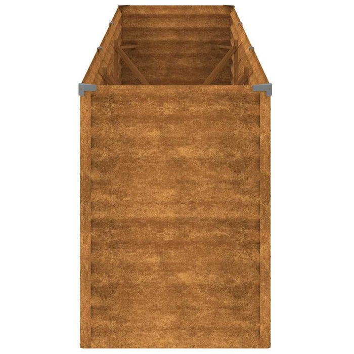 Pat de grădină înălțat 291x50x69 cm, oțel corten WALTI