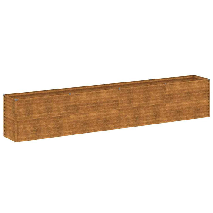 Pat de grădină înălțat 385x50x69 cm, oțel corten WALTI