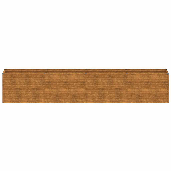 Pat de grădină înălțat 385x50x69 cm, oțel corten WALTI