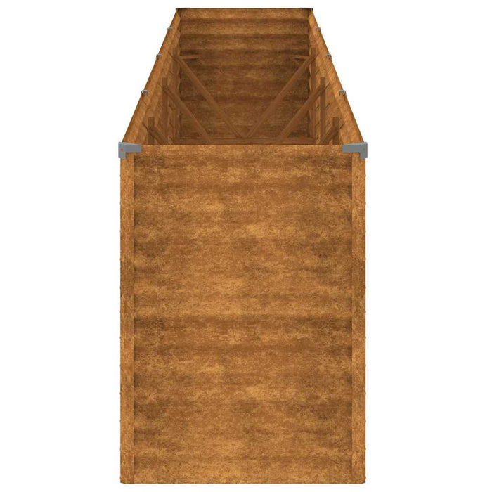 Pat de grădină înălțat 385x50x69 cm, oțel corten WALTI