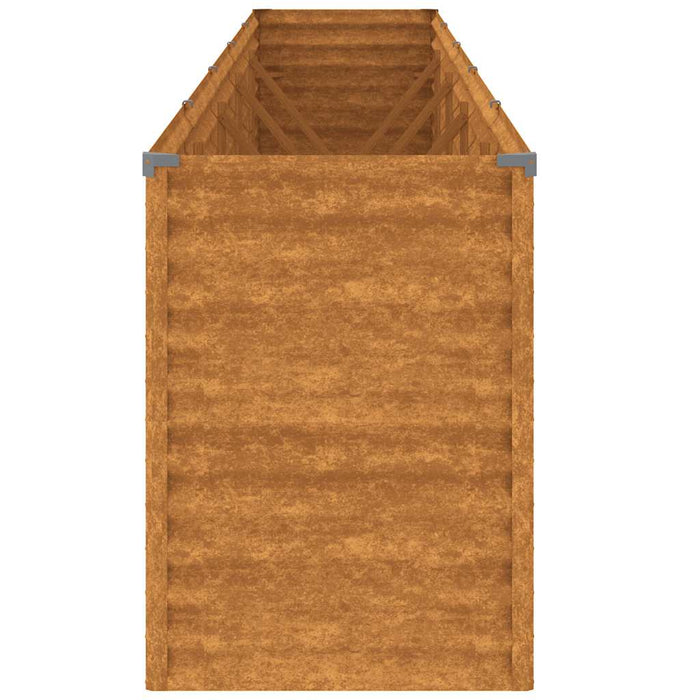 Pat de grădină înălțat 482x50x69 cm, oțel corten WALTI