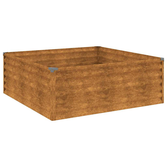 Strat înălțat de grădină, 100x100x36 cm, oțel corten - WALTI WALTI