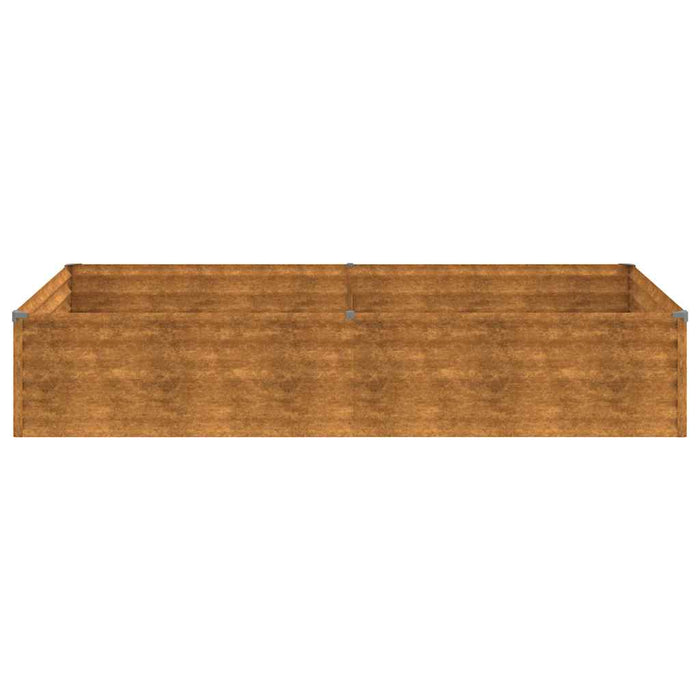 Strat înălțat de grădină, 195x100x36 cm, oțel corten WALTI