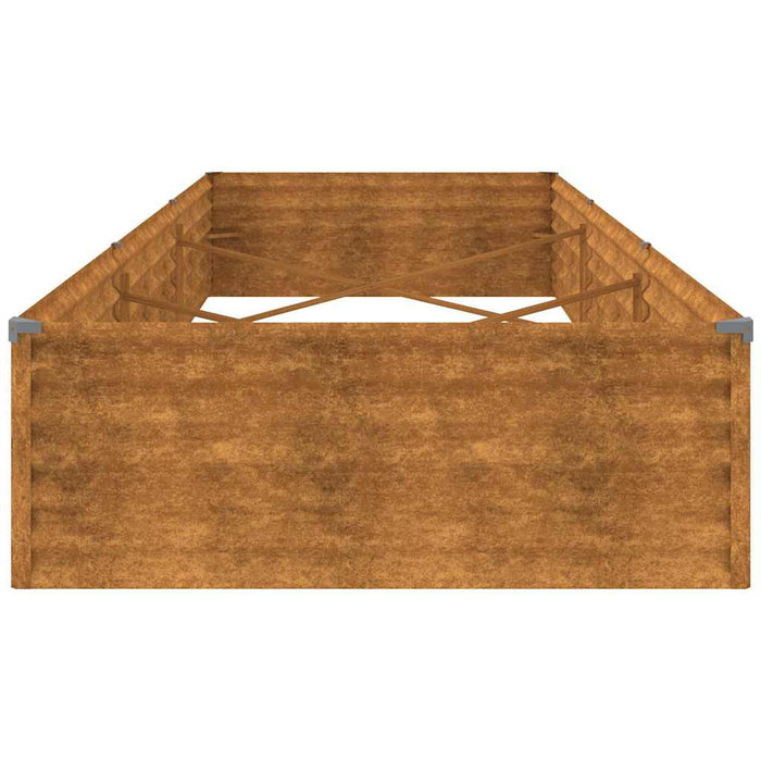 Strat înălțat de grădină, 291x100x36 cm, oțel corten WALTI