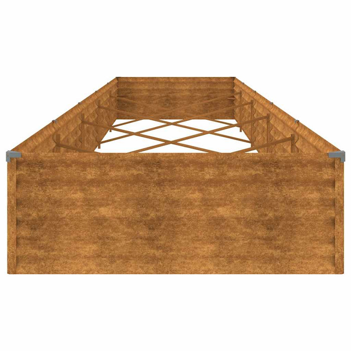 Strat înălțat de grădină, 482x100x36 cm, oțel corten WALTI