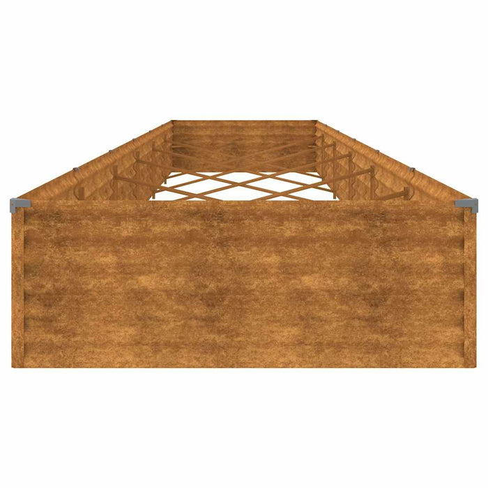 Strat înălțat de grădină, 579x100x36 cm, oțel corten WALTI