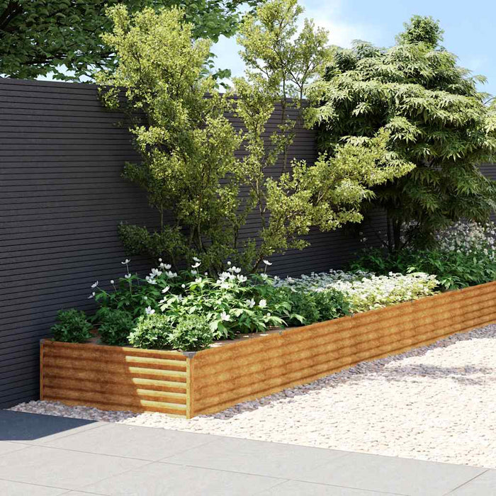 Strat înălțat de grădină, 1150x100x36 cm, oțel corten WALTI