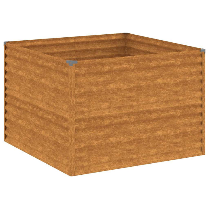 Strat înălțat de grădină, 100x100x69 cm, oțel corten WALTI