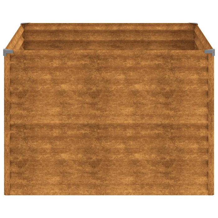 Strat înălțat de grădină, 100x100x69 cm, oțel corten WALTI
