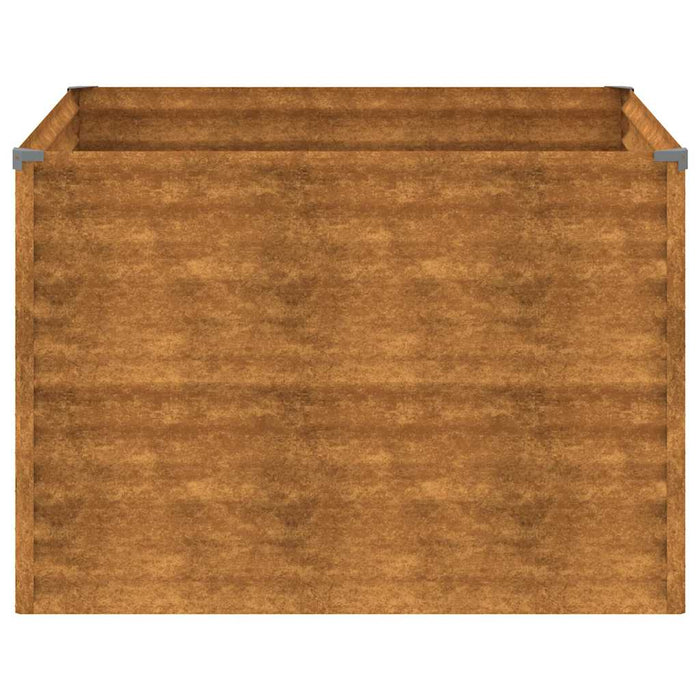 Strat înălțat de grădină, 100x100x69 cm, oțel corten WALTI