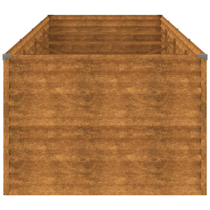 Strat înălțat de grădină, 386x100x69 cm, oțel corten WALTI