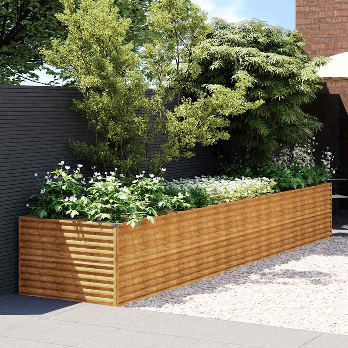 Strat înălțat de grădină, 479x100x69 cm, oțel corten WALTI
