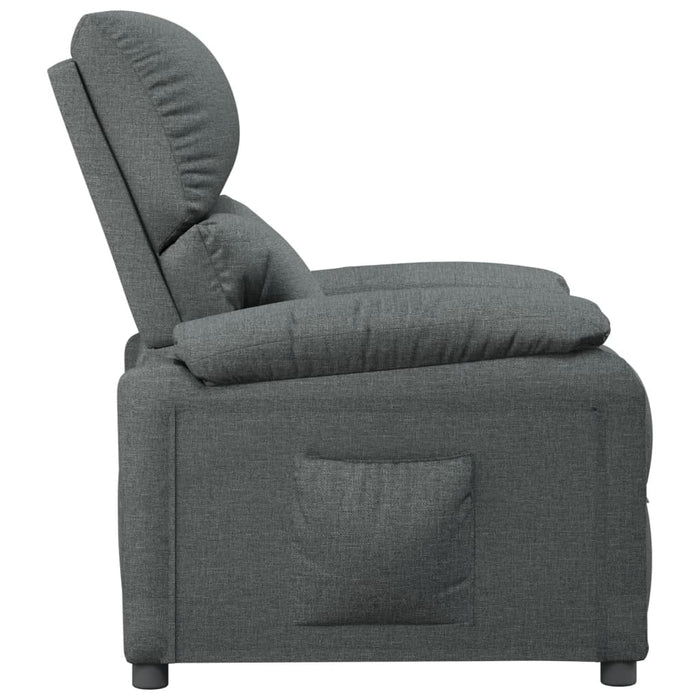 Fotoliu rabatabil, gri închis, material textil - WALTI WALTI