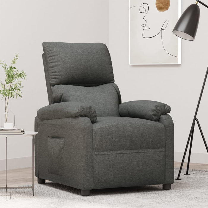 Fotoliu rabatabil, gri închis, material textil - WALTI WALTI
