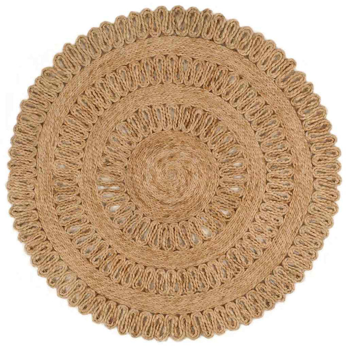 Covor împletit manual, 90 cm, iută, rotund WALTI