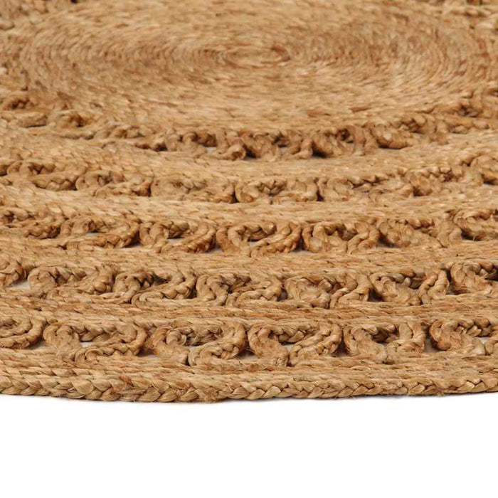 Covor împletit manual, 90 cm, iută, rotund WALTI