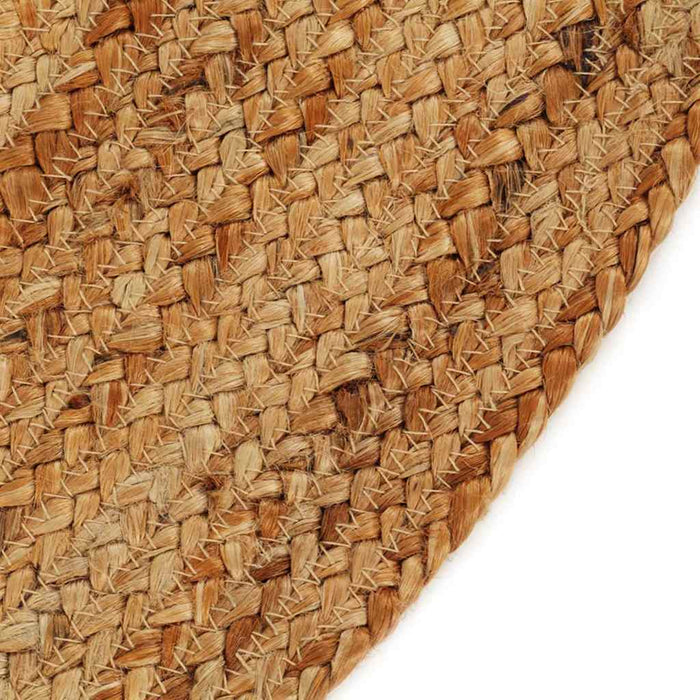 Covor împletit cu ciucuri, 120 cm, iută, rotund WALTI