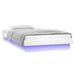 Cadru de pat cu LED, alb, 90x200 cm, lemn masiv - WALTI WALTI