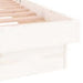 Cadru de pat cu LED, alb, 90x200 cm, lemn masiv - WALTI WALTI