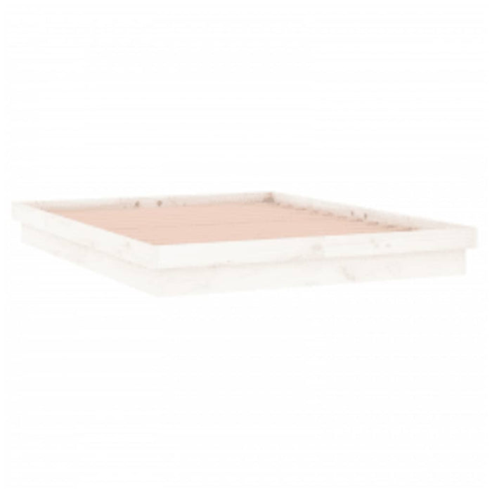 Cadru de pat cu LED, alb, 140x200 cm, lemn masiv - WALTI WALTI