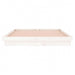 Cadru de pat cu LED, alb, 140x200 cm, lemn masiv - WALTI WALTI