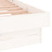 Cadru de pat cu LED, alb, 140x200 cm, lemn masiv - WALTI WALTI