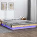 Cadru de pat cu LED, 160x200 cm, lemn masiv - WALTI WALTI