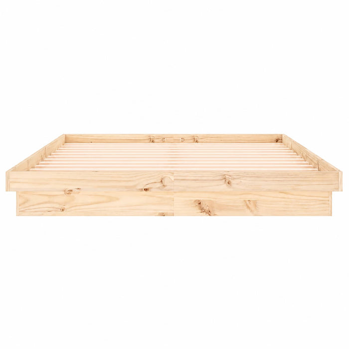 Cadru de pat cu LED, 160x200 cm, lemn masiv - WALTI WALTI